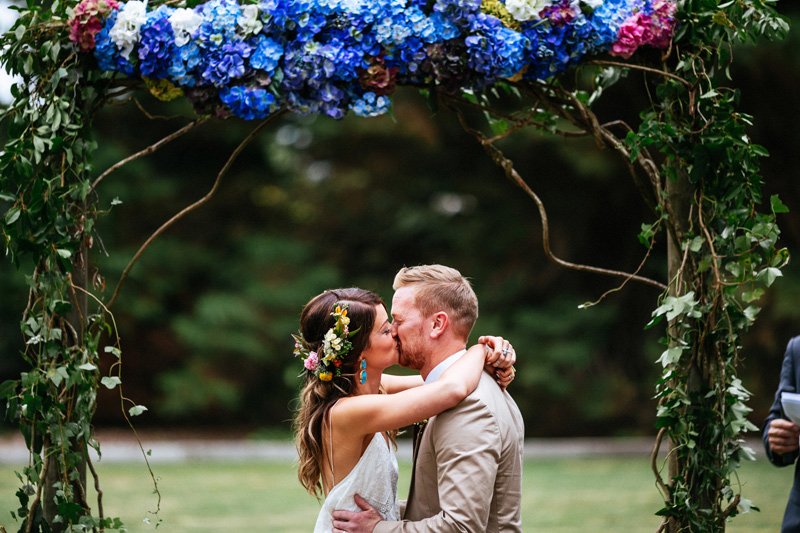 Staci and Simon's colourful DIY outdoor backyard wedding in Melbourne photographed by Lakshal Perera